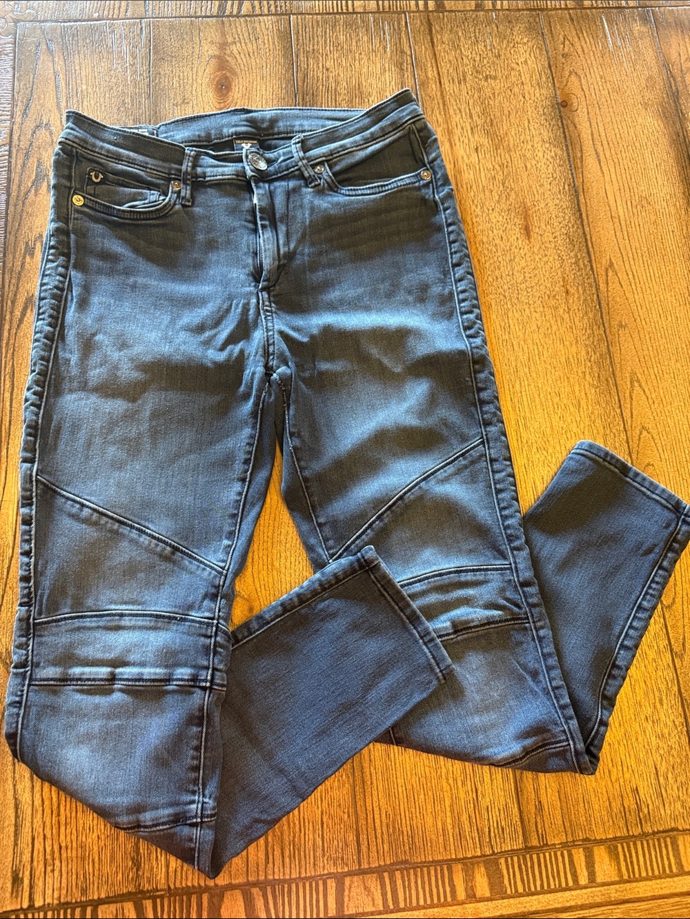 True Religion Halle Skinny Motto Crop Women's Indigo Jeans